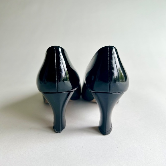 Laura Scott Black Patent Leather Classic Heels size 10 - Picture 8 of 16